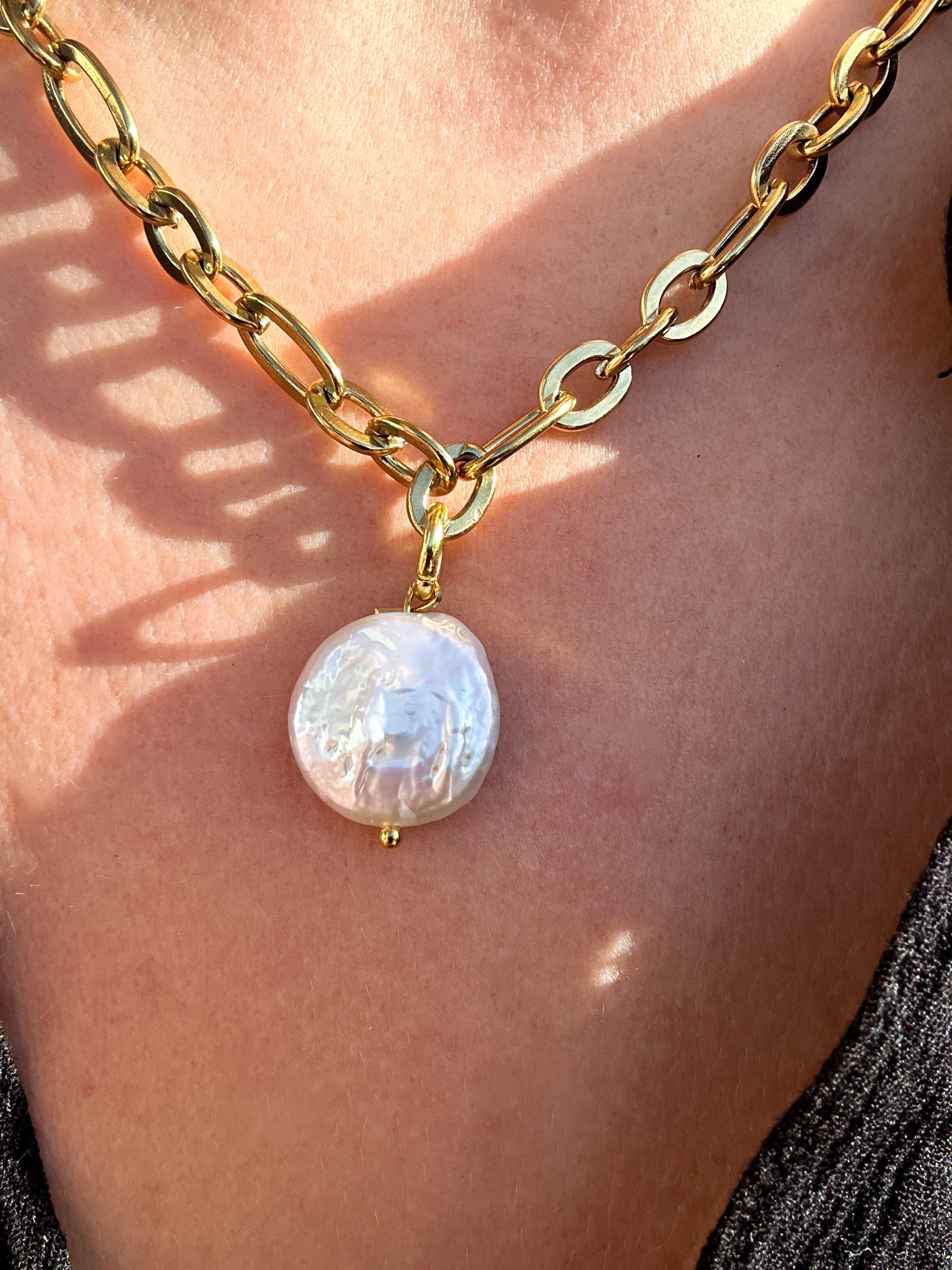 Freshwater Pearl Pebble Necklace