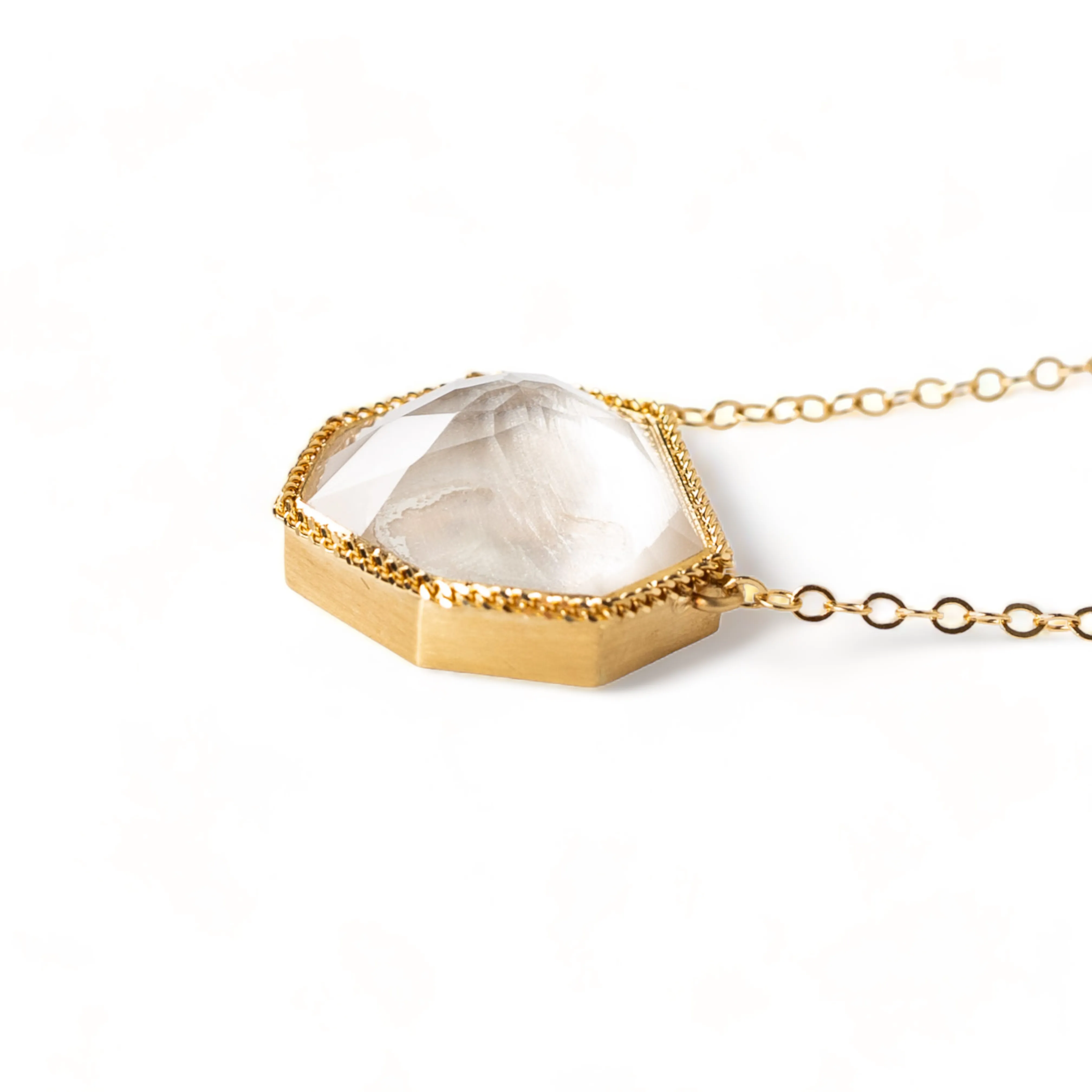 Geometric Rock Crystal Necklace