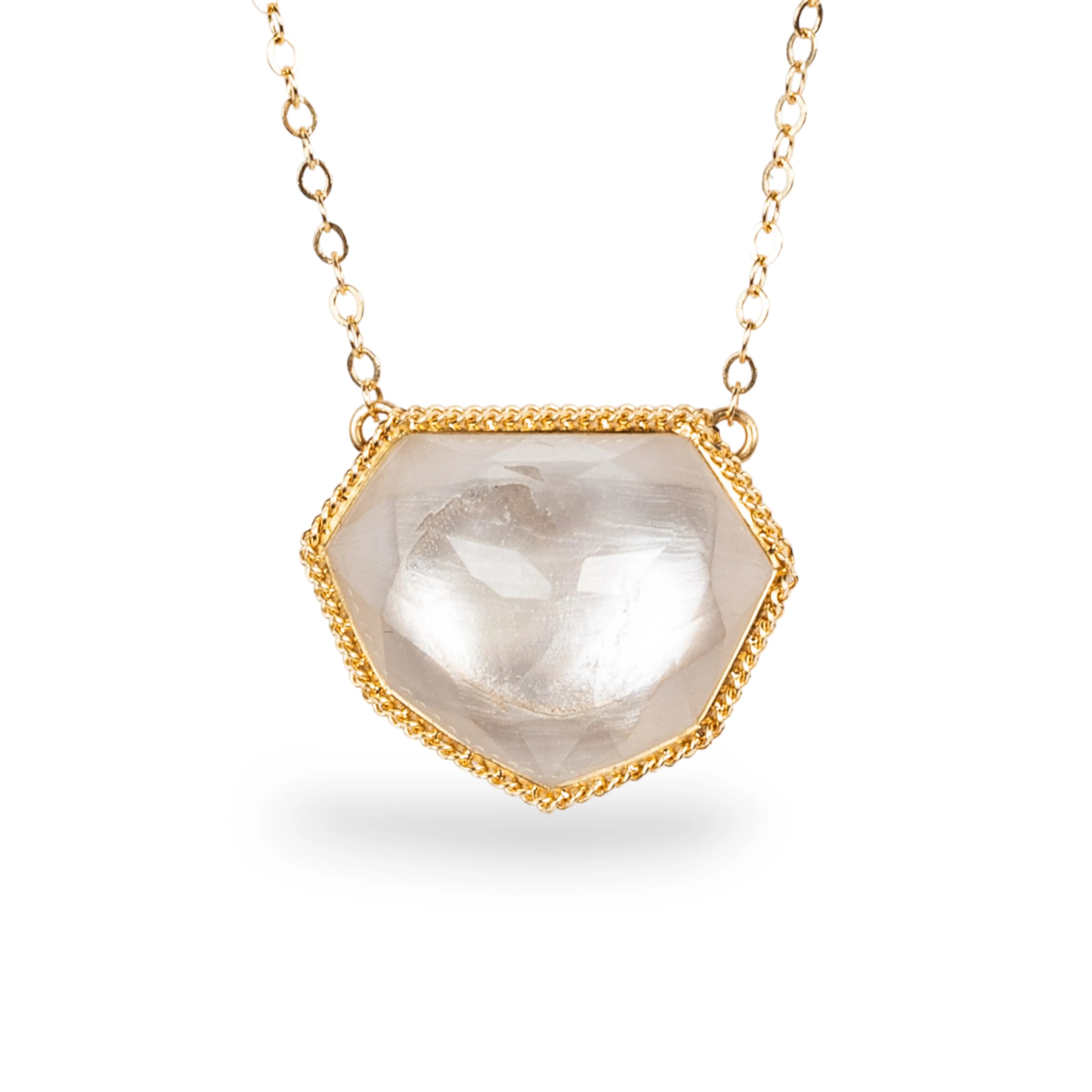 Geometric Rock Crystal Necklace
