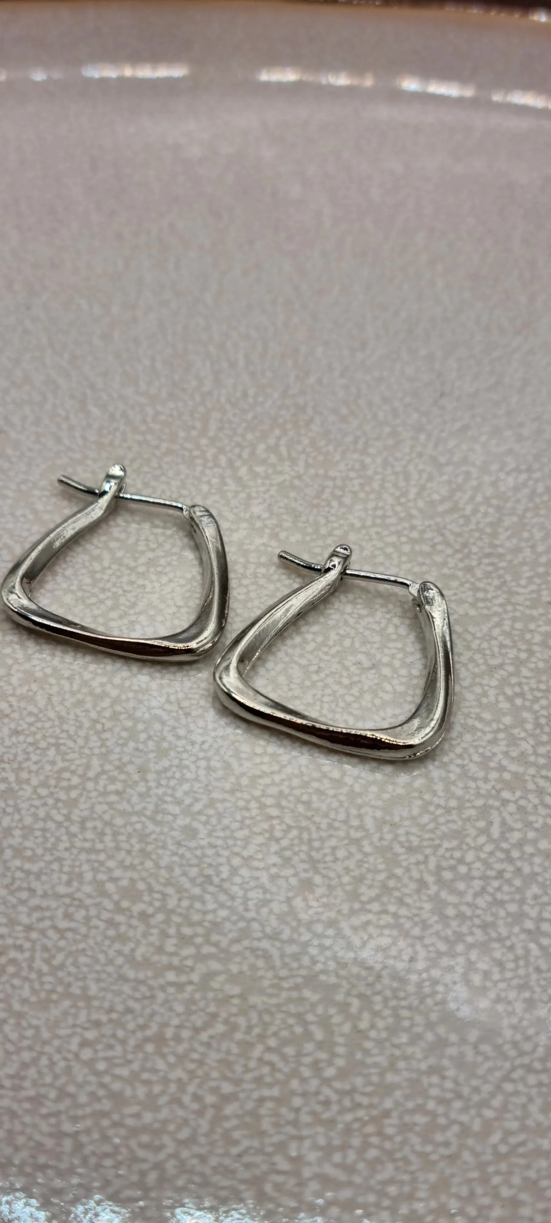 Geometric Twisted Square Hoop Earrings for Women