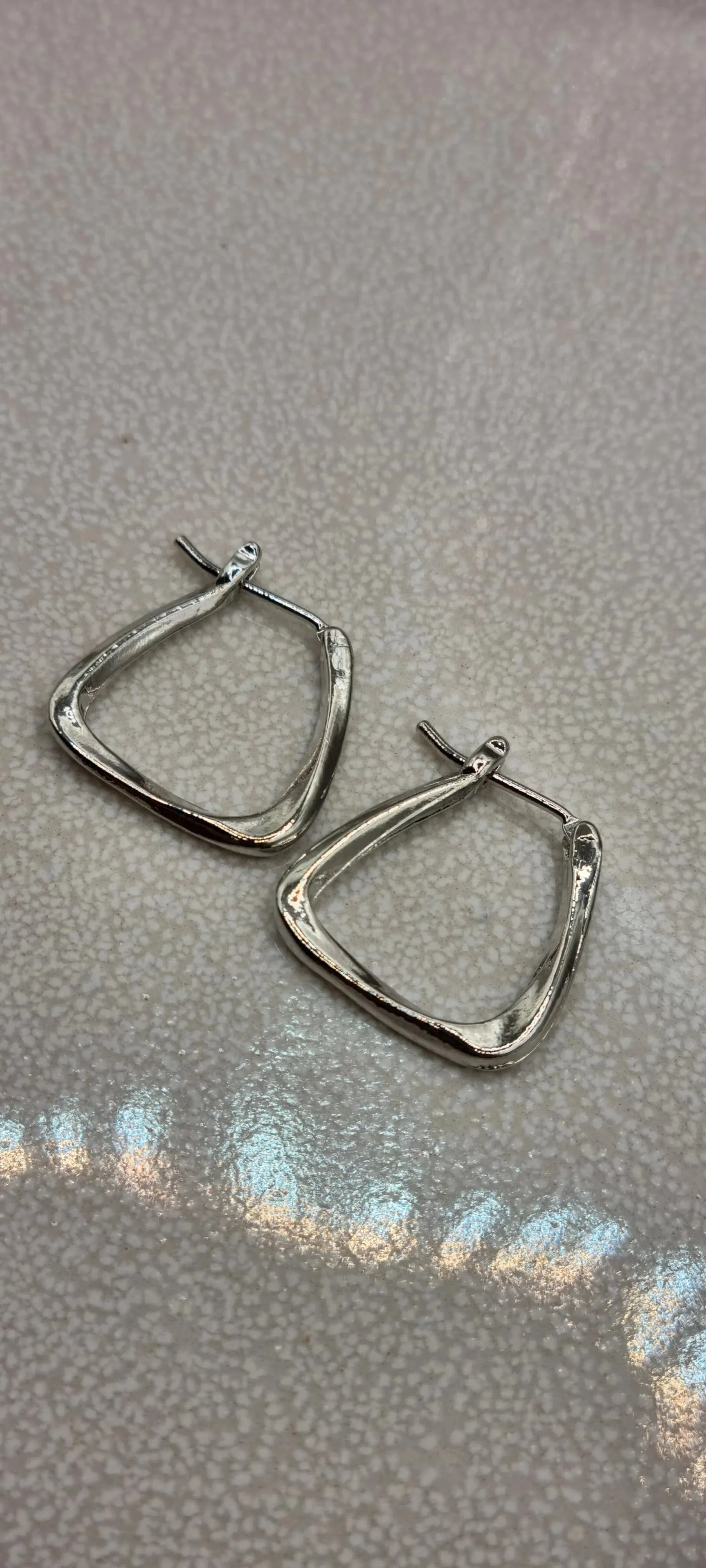 Geometric Twisted Square Hoop Earrings for Women