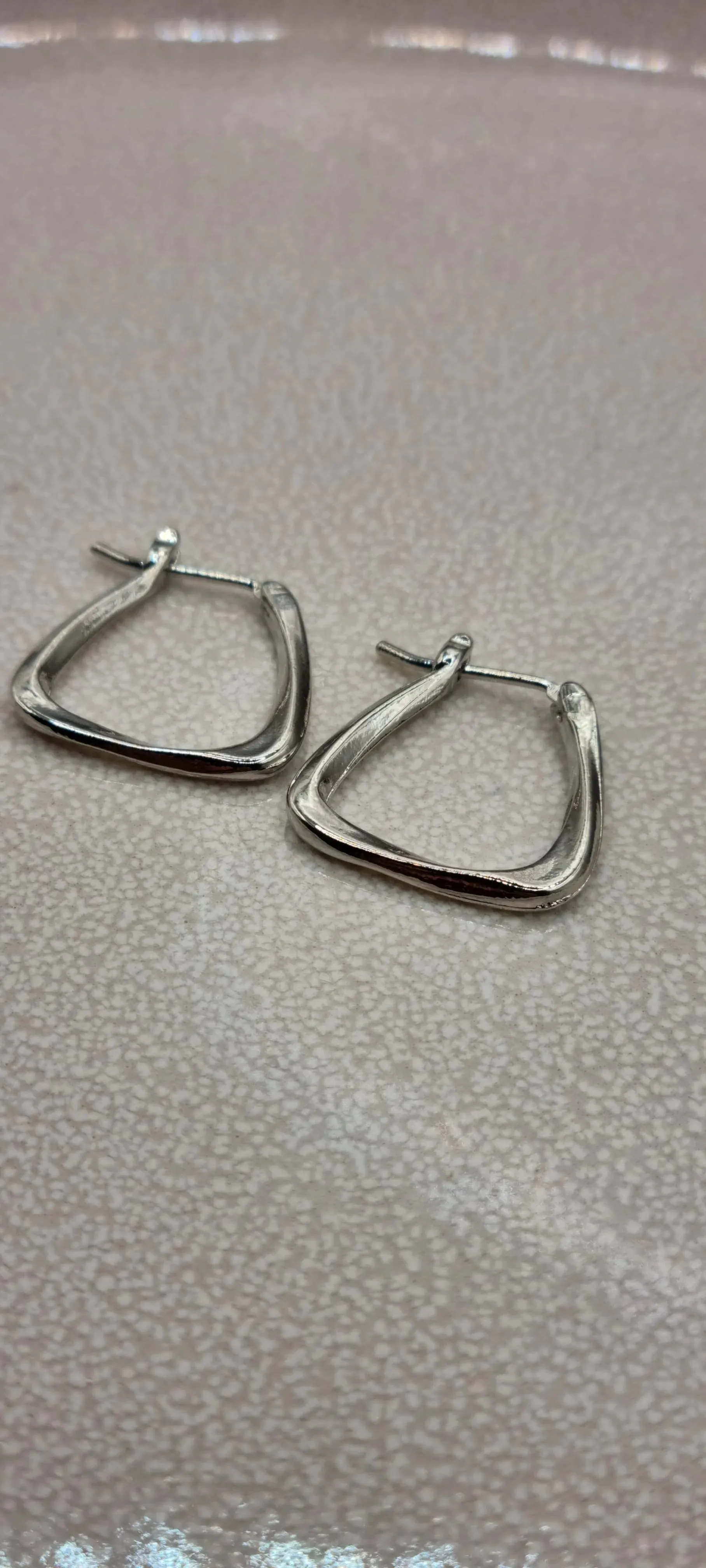 Geometric Twisted Square Hoop Earrings for Women