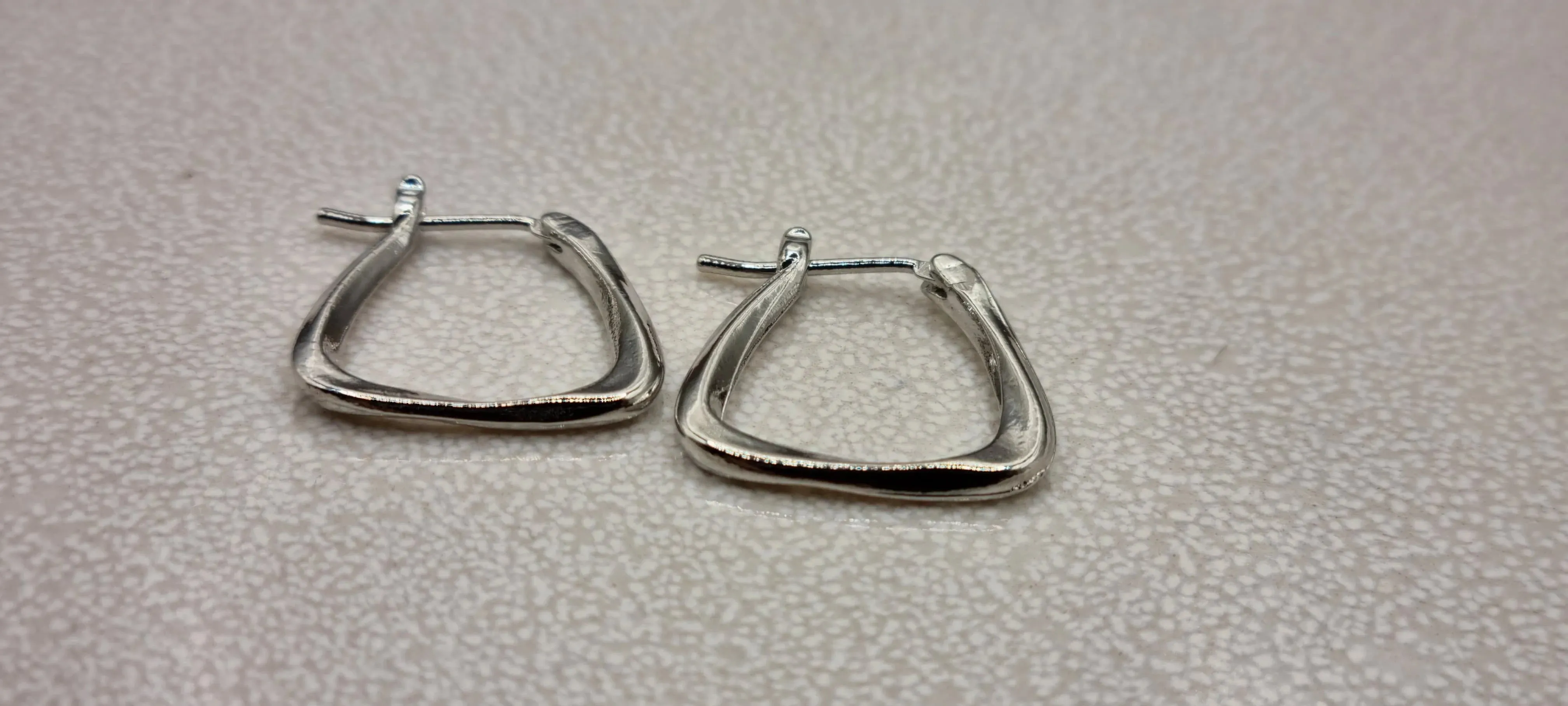 Geometric Twisted Square Hoop Earrings for Women