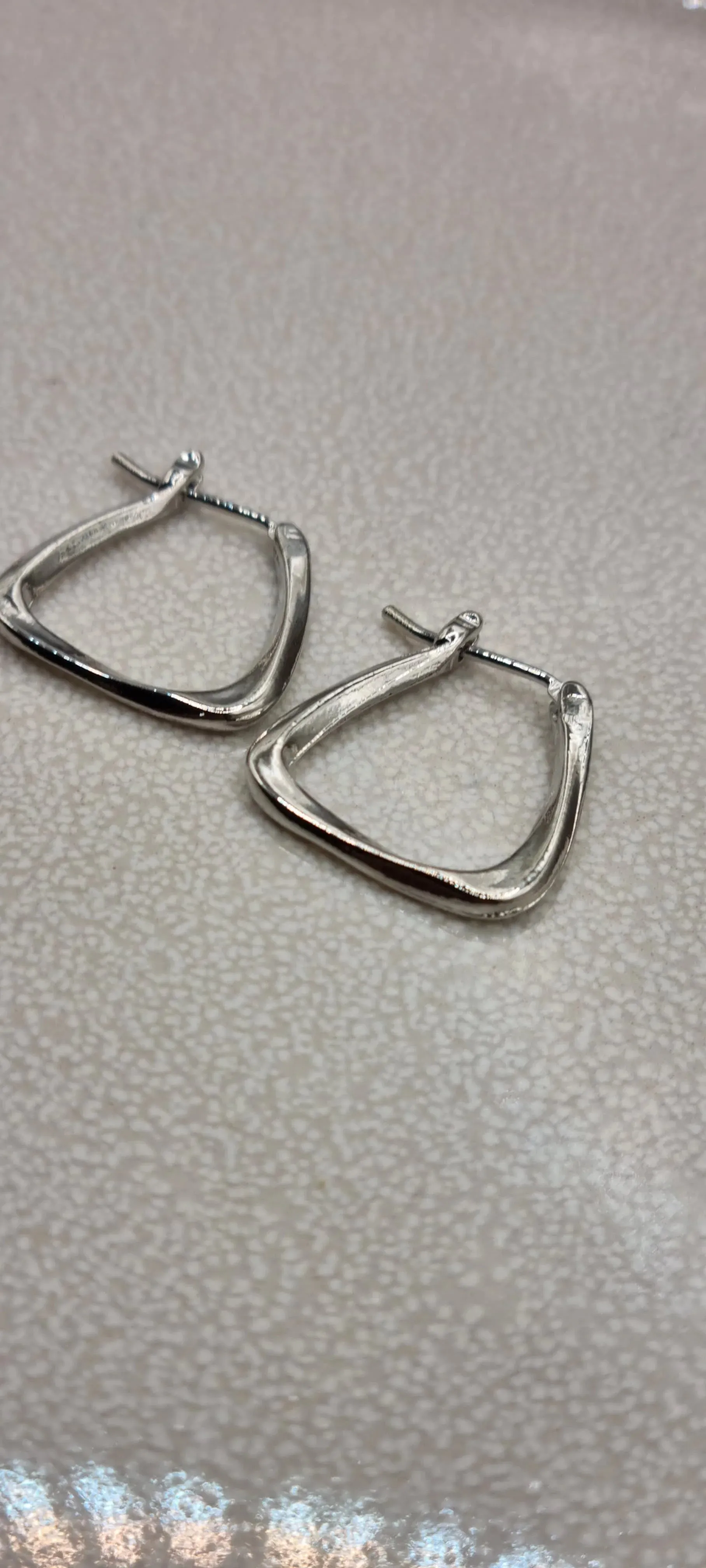 Geometric Twisted Square Hoop Earrings for Women
