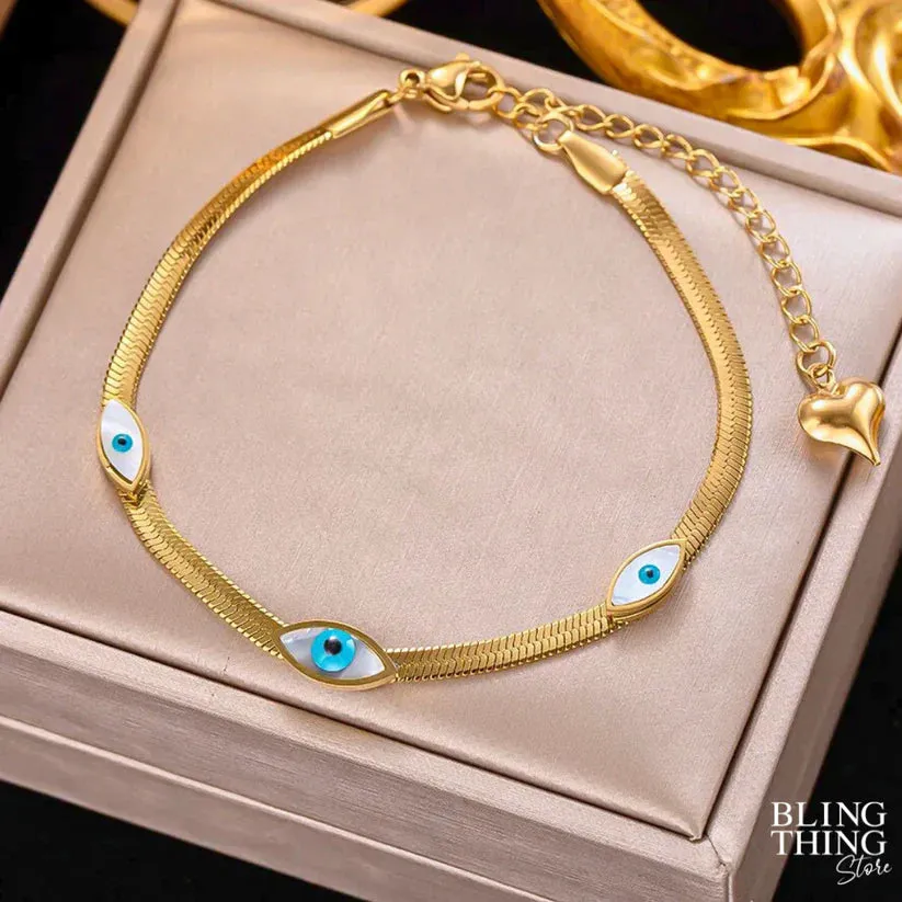 Gold Evil Eye Bracelet