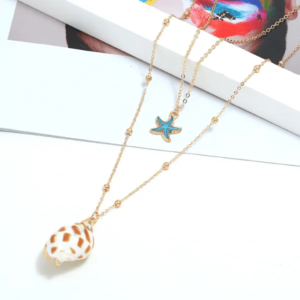 Gold Seashell Necklace