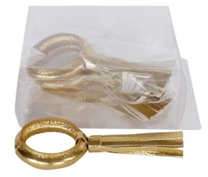 Gold Tassle Napking Ring set of 4/PVC box