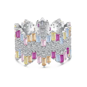 [Goodv]Luxurious Colorful Radiant Cut Daily Ring