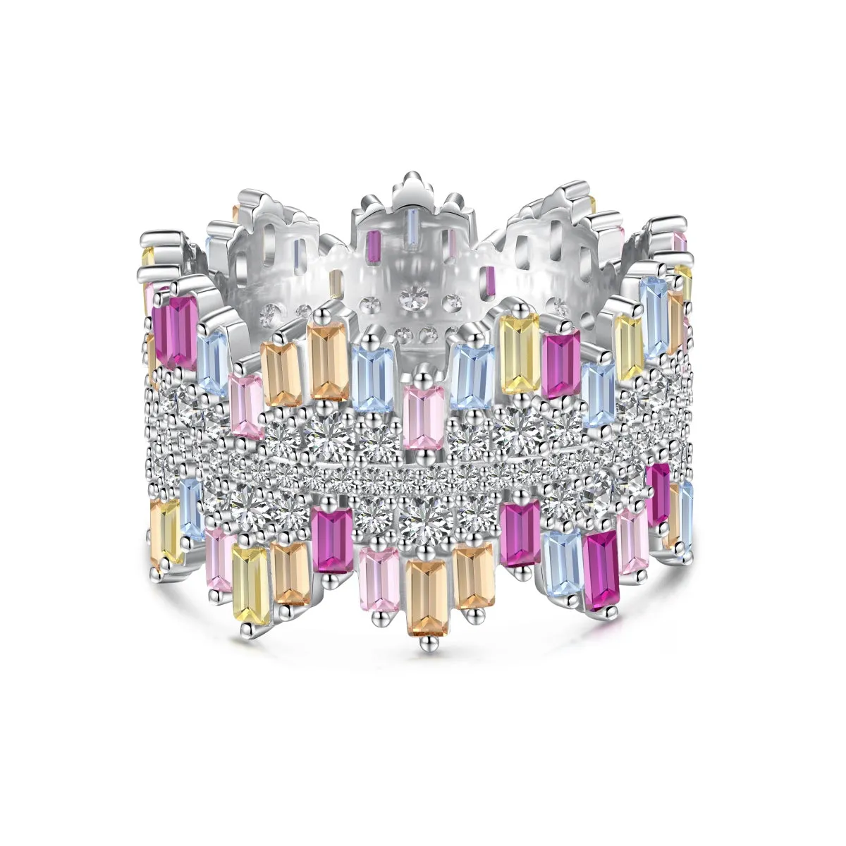 [Goodv]Luxurious Colorful Radiant Cut Daily Ring