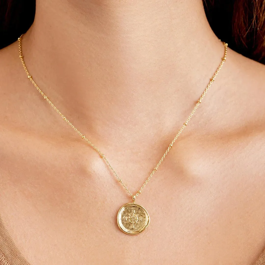 Gorjana Compass Coin Necklace