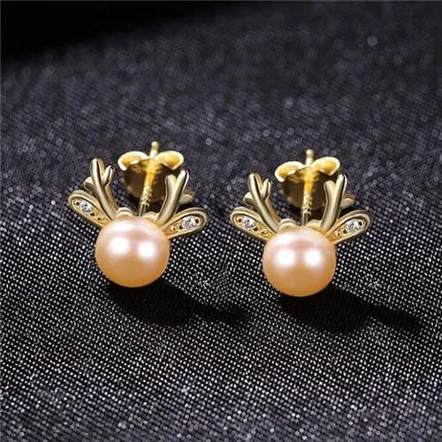 Graceful Sika Pearl Earrings (925 Sterling Silver)