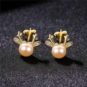 Graceful Sika Pearl Earrings (925 Sterling Silver)