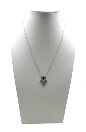 Hamsa CZ Necklace