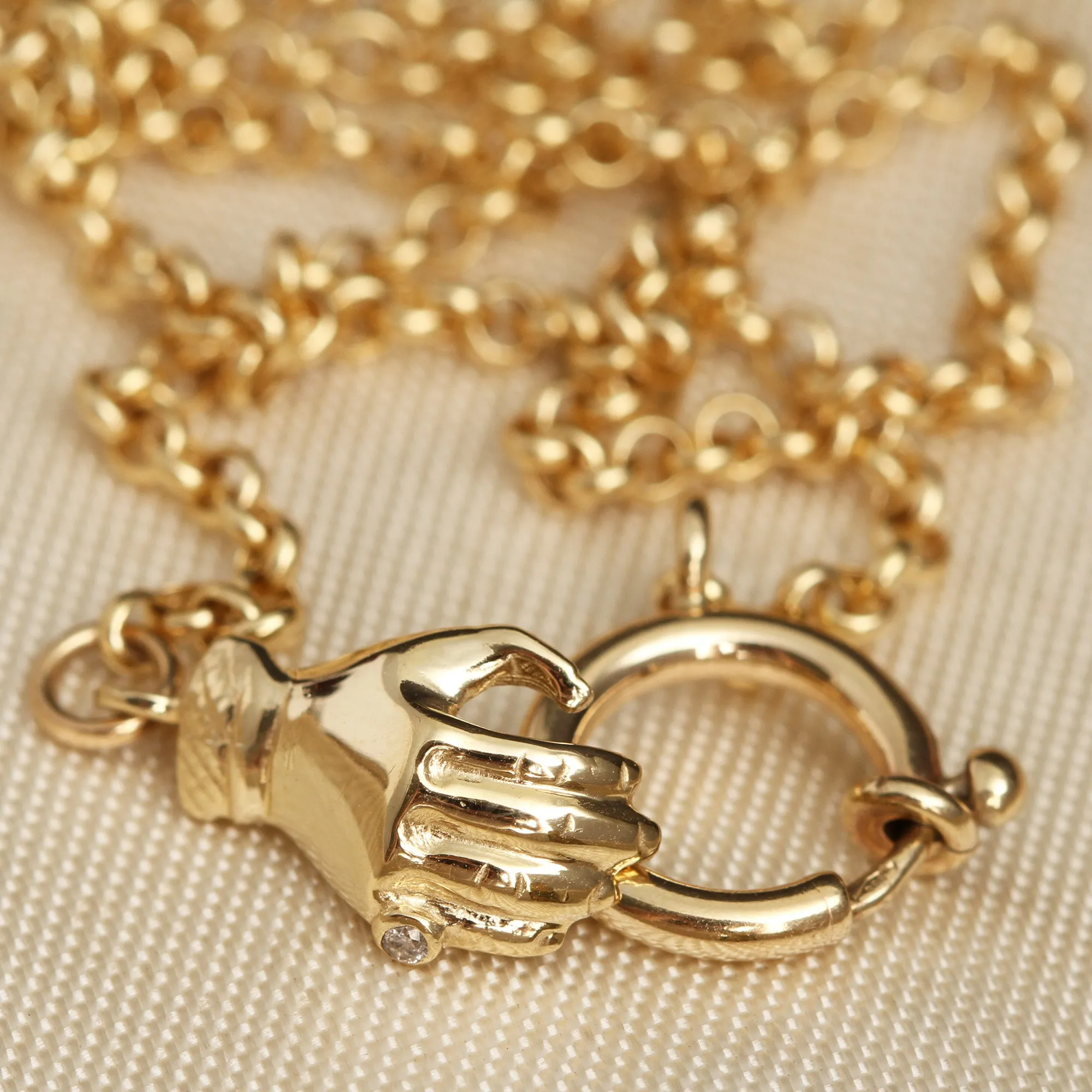 Handclasp Charm Base Necklace