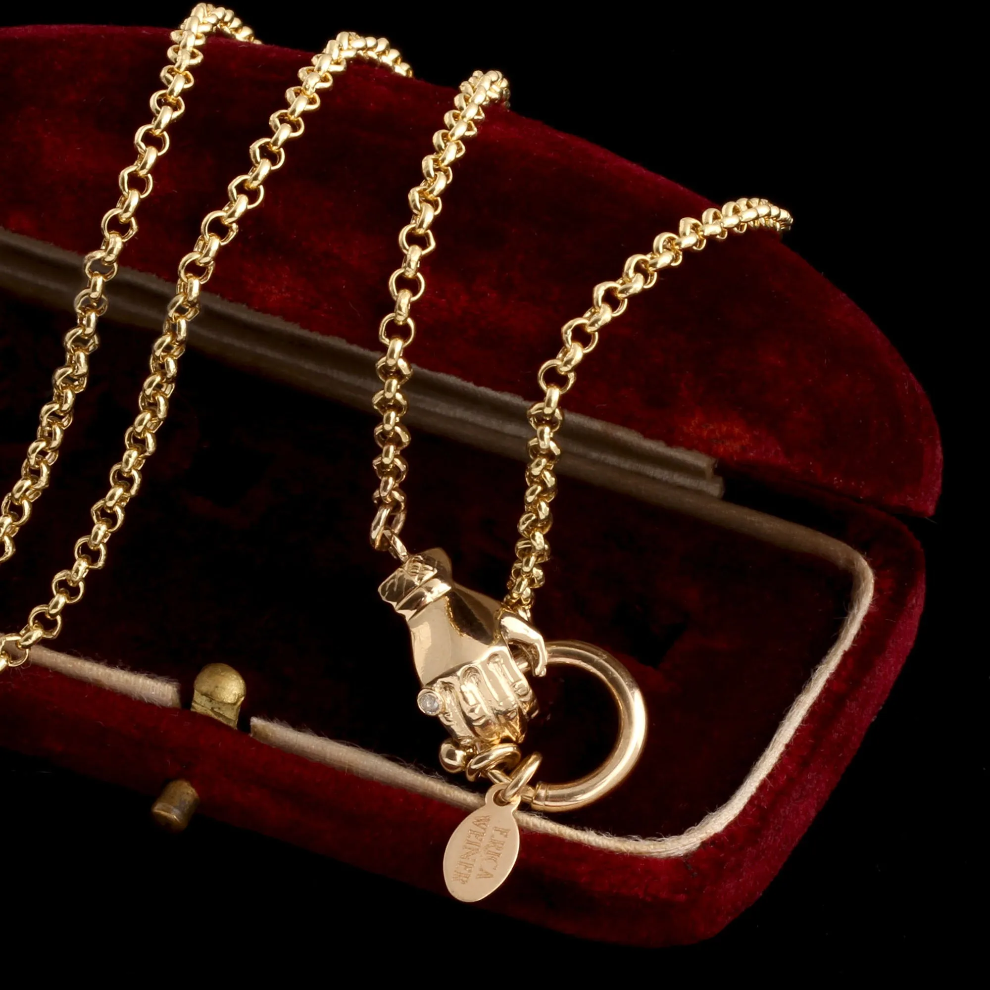 Handclasp Charm Base Necklace