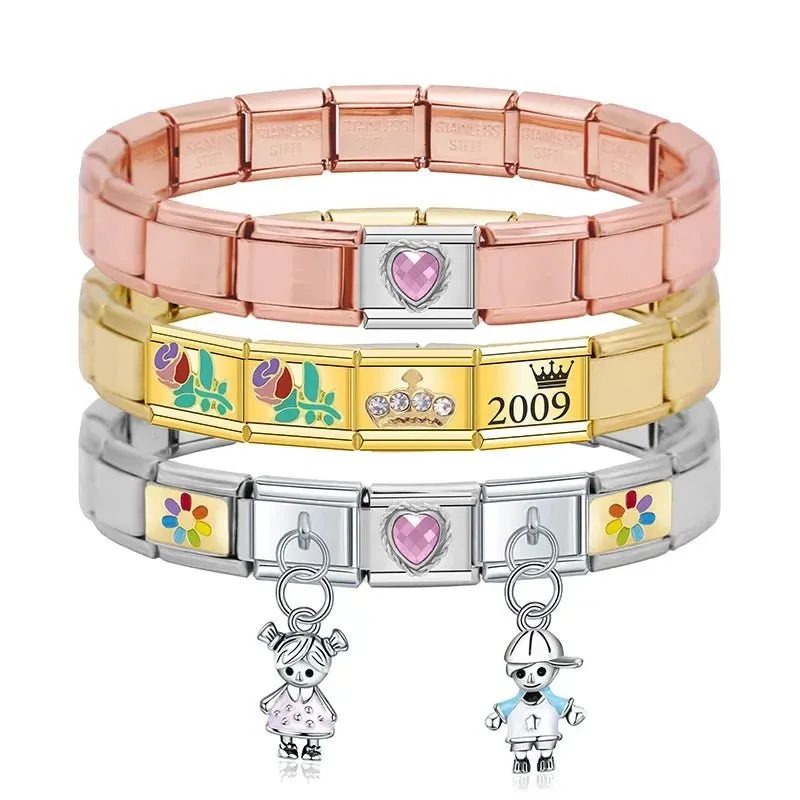 Hapiship Italian Elastic Charm Bracelet