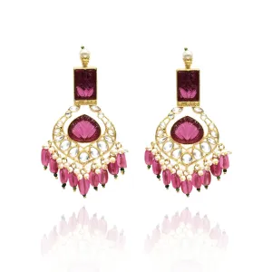 Hetal Handmade Carved Stone Earrings
