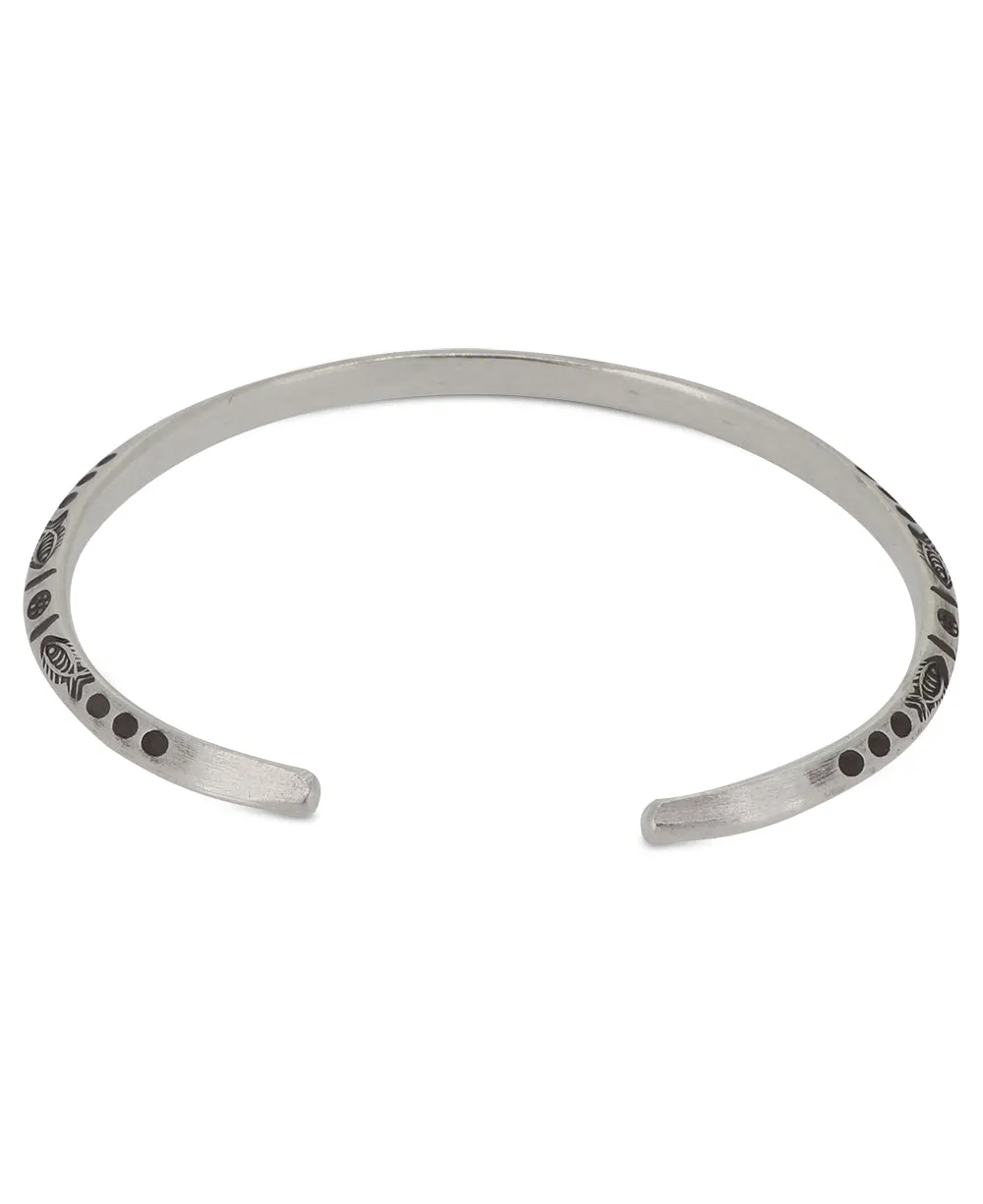 Hilltribe Sterling Silver Tribal Design Adjustable Bracelet