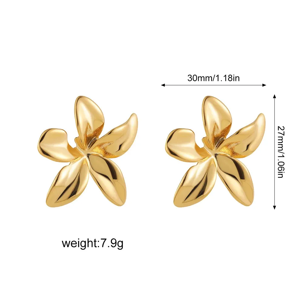 Hypoallergenic Stylish Vintage Flower Stud Earrings