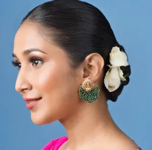 Imara Beads Drop Temple Earrings
