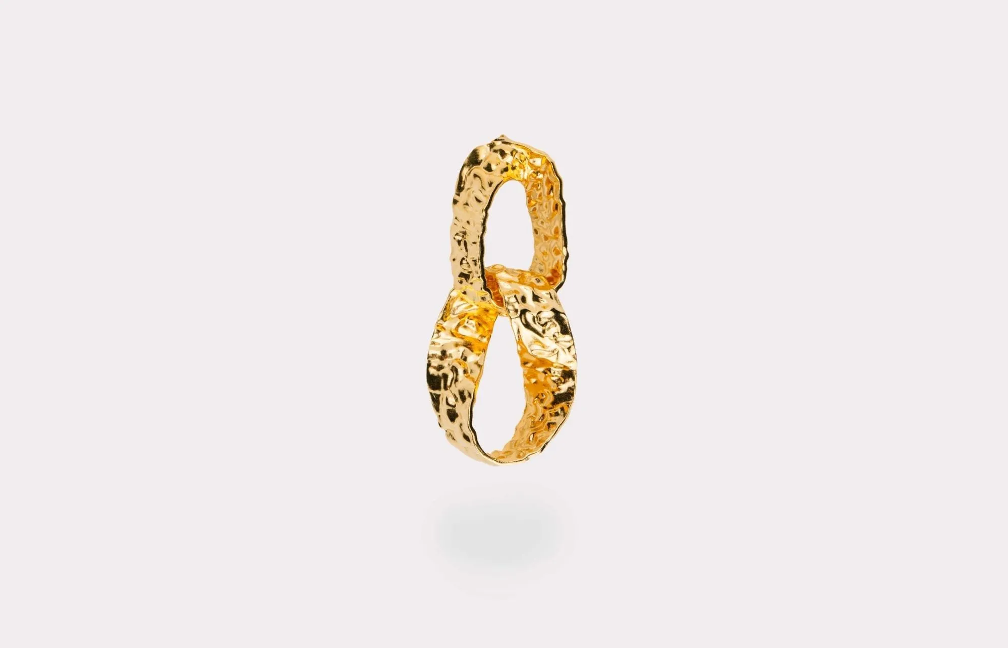 IX Crunchy Double Hoops Gold Plated Hoops