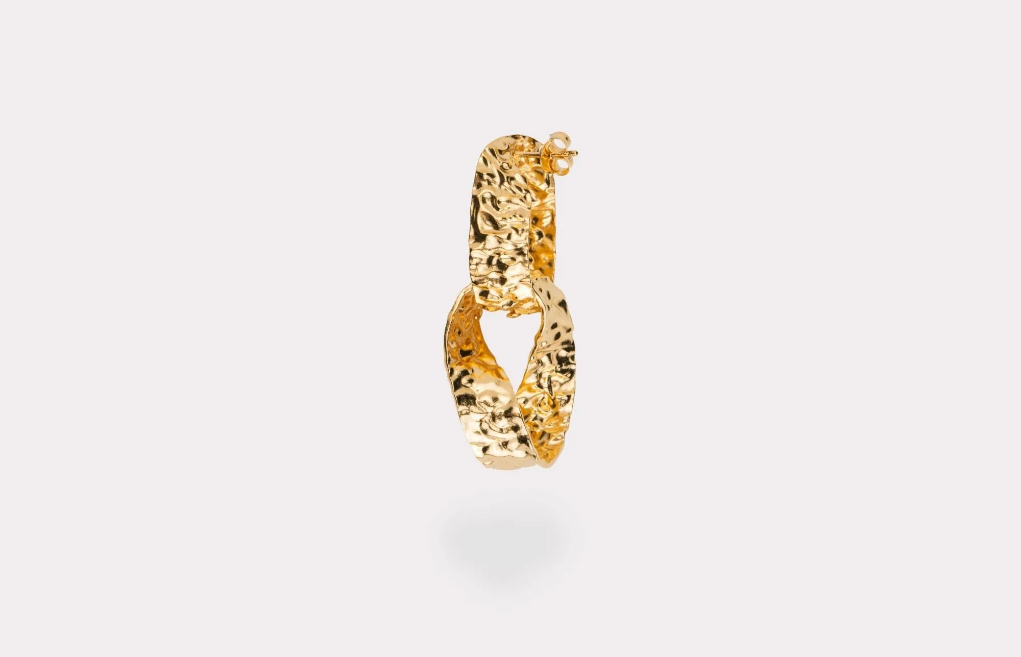 IX Crunchy Double Hoops Gold Plated Hoops