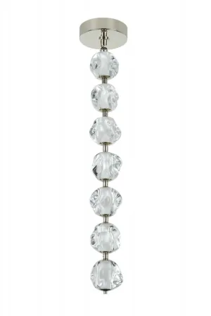 Jackie 7 Light LED Pendant in Polished Nickel