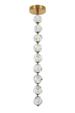 Jackie 9 Light LED Pendant in Satin Brass