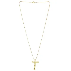 Joker & Witch T Initial Gold Pendant Necklace for Women