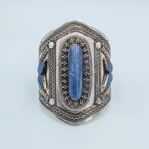 Lapis lazuli tribal boho cuff