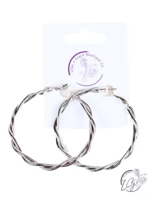 Large Twisted Hoop Earrings
