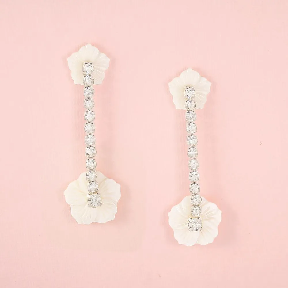 Leilani Floral & Crystal Earrings