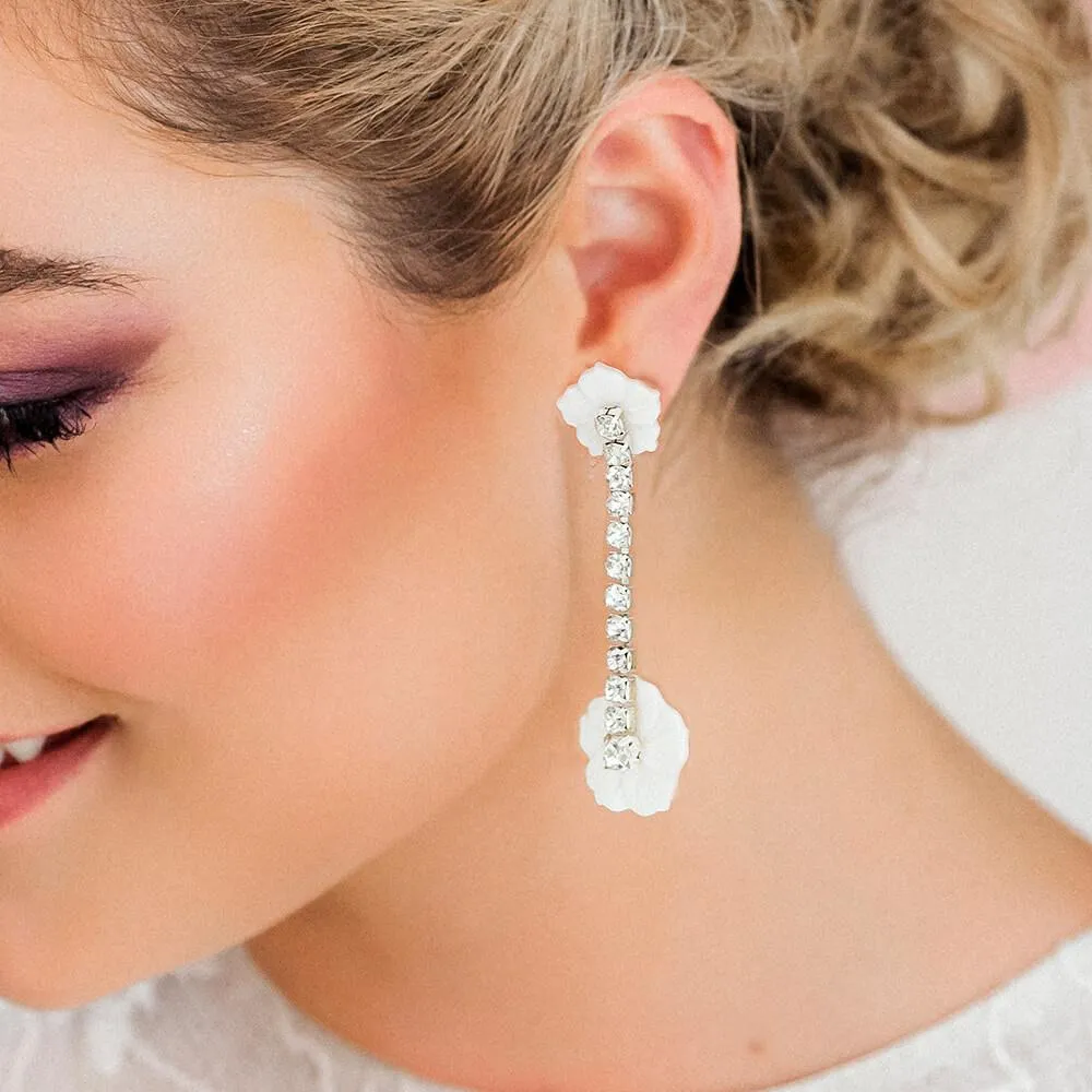 Leilani Floral & Crystal Earrings