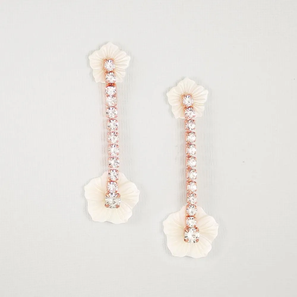 Leilani Floral & Crystal Earrings