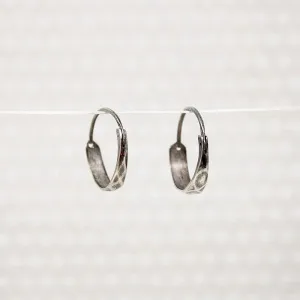 Lightweight Hammered Sterling Silver Hoops