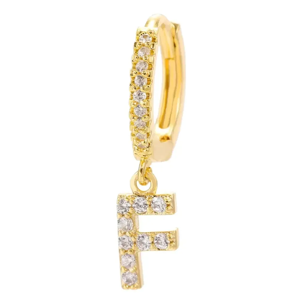 LOVCIA Elegant Letter Earrings: Stylish Fashion Jewelry for Women - Gold Plated