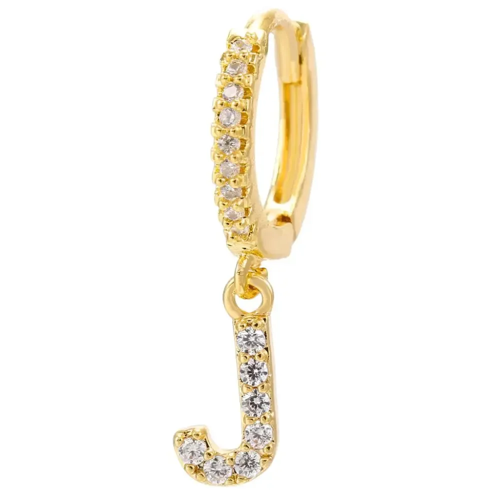 LOVCIA Elegant Letter Earrings: Stylish Fashion Jewelry for Women - Gold Plated