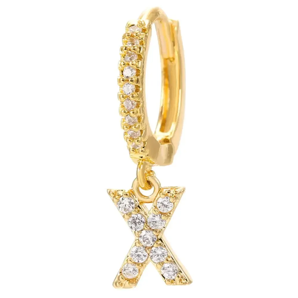 LOVCIA Elegant Letter Earrings: Stylish Fashion Jewelry for Women - Gold Plated