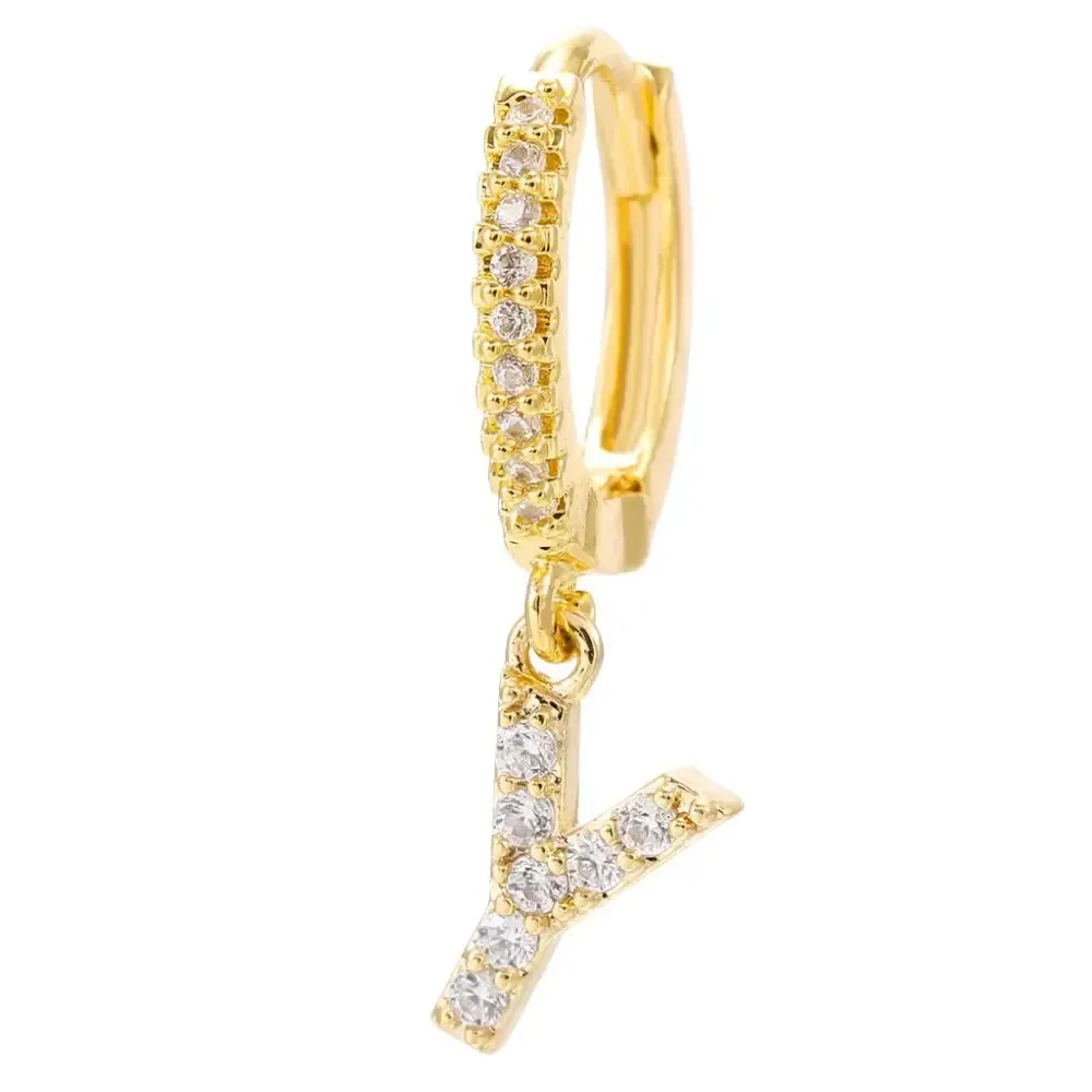 LOVCIA Elegant Letter Earrings: Stylish Fashion Jewelry for Women - Gold Plated