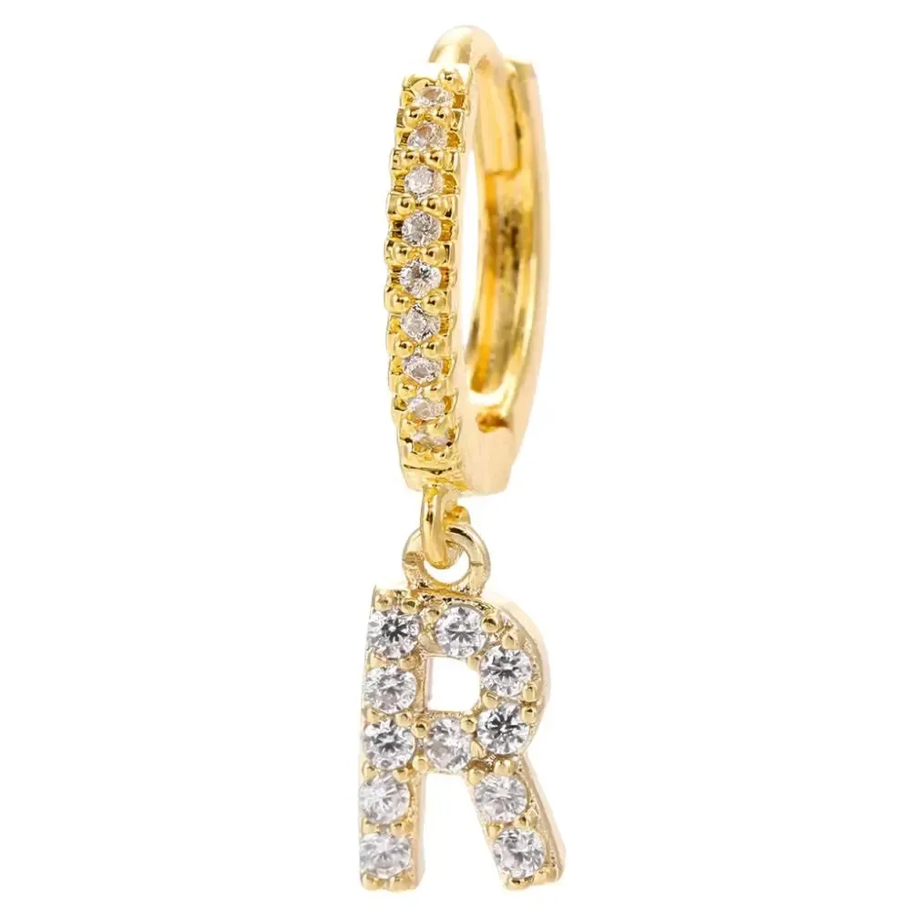 LOVCIA Elegant Letter Earrings: Stylish Fashion Jewelry for Women - Gold Plated