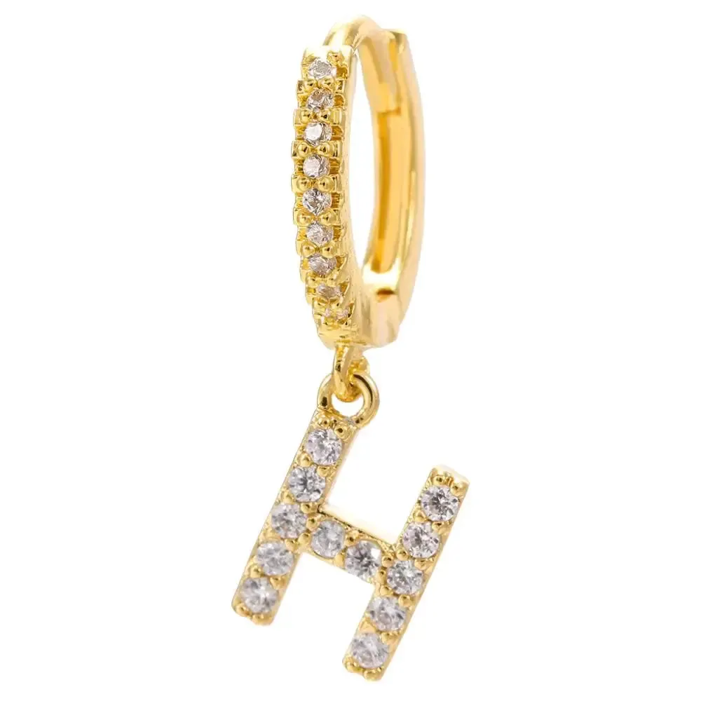 LOVCIA Elegant Letter Earrings: Stylish Fashion Jewelry for Women - Gold Plated