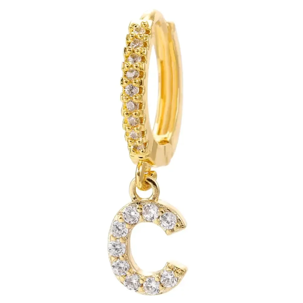 LOVCIA Elegant Letter Earrings: Stylish Fashion Jewelry for Women - Gold Plated