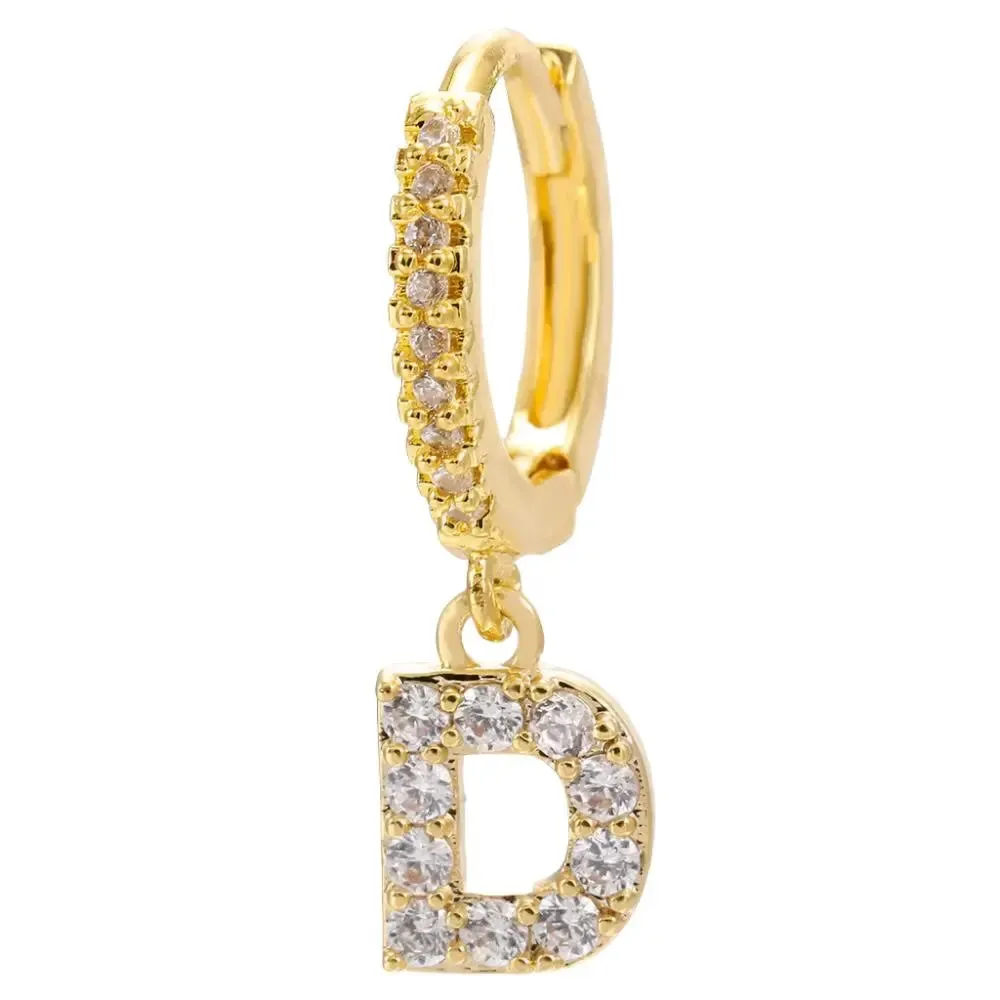 LOVCIA Elegant Letter Earrings: Stylish Fashion Jewelry for Women - Gold Plated