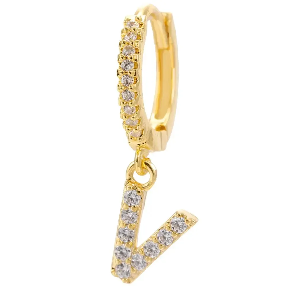 LOVCIA Elegant Letter Earrings: Stylish Fashion Jewelry for Women - Gold Plated