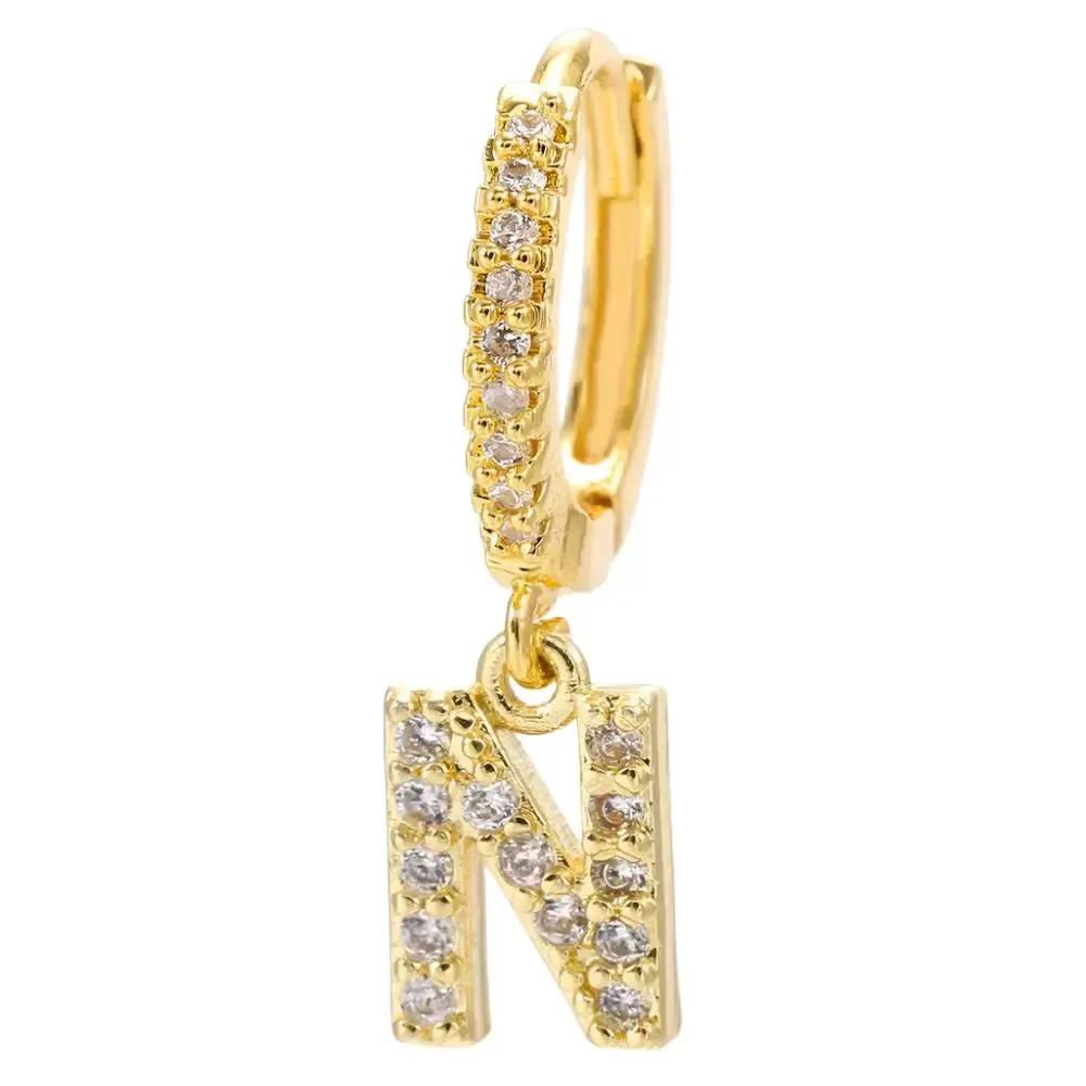 LOVCIA Elegant Letter Earrings: Stylish Fashion Jewelry for Women - Gold Plated