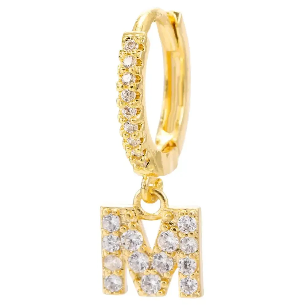 LOVCIA Elegant Letter Earrings: Stylish Fashion Jewelry for Women - Gold Plated