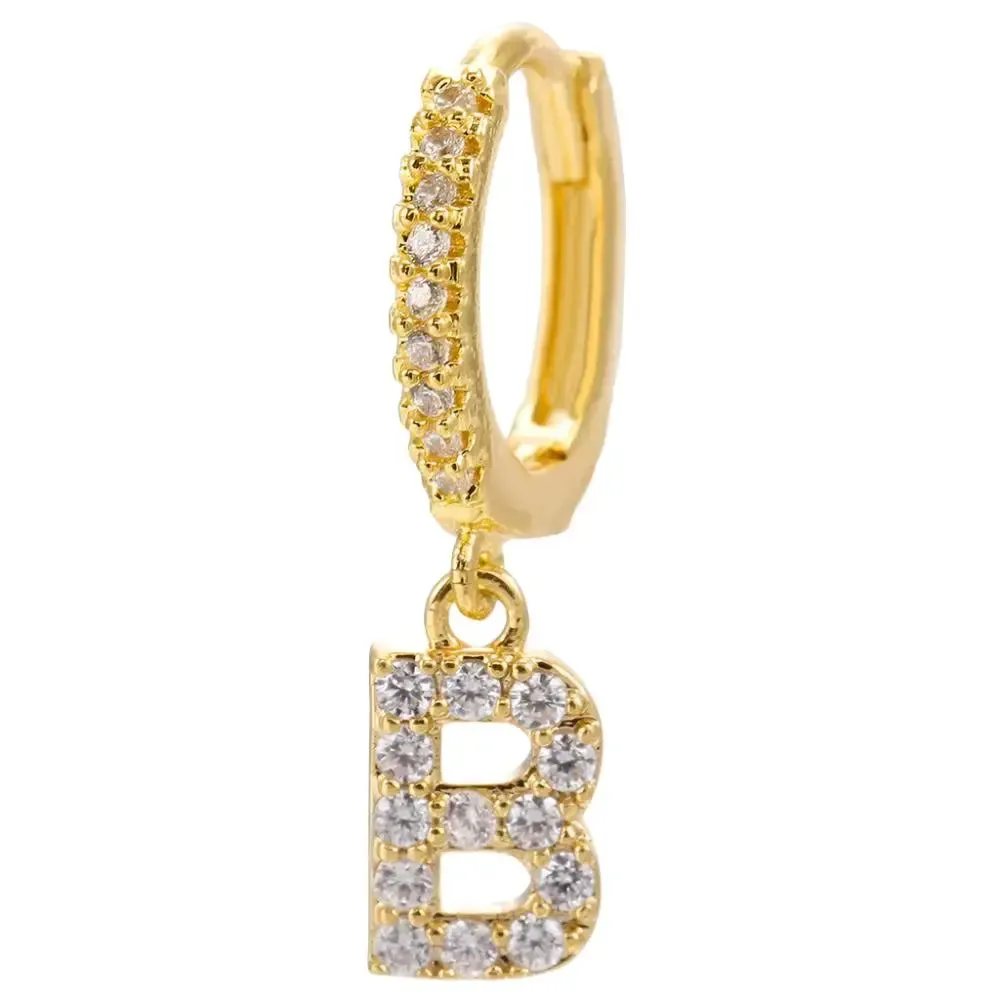 LOVCIA Elegant Letter Earrings: Stylish Fashion Jewelry for Women - Gold Plated