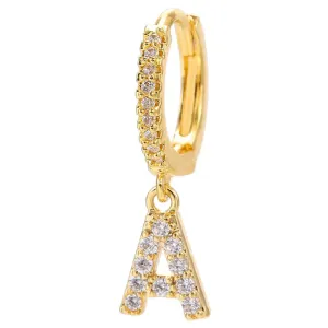 LOVCIA Elegant Letter Earrings: Stylish Fashion Jewelry for Women - Gold Plated
