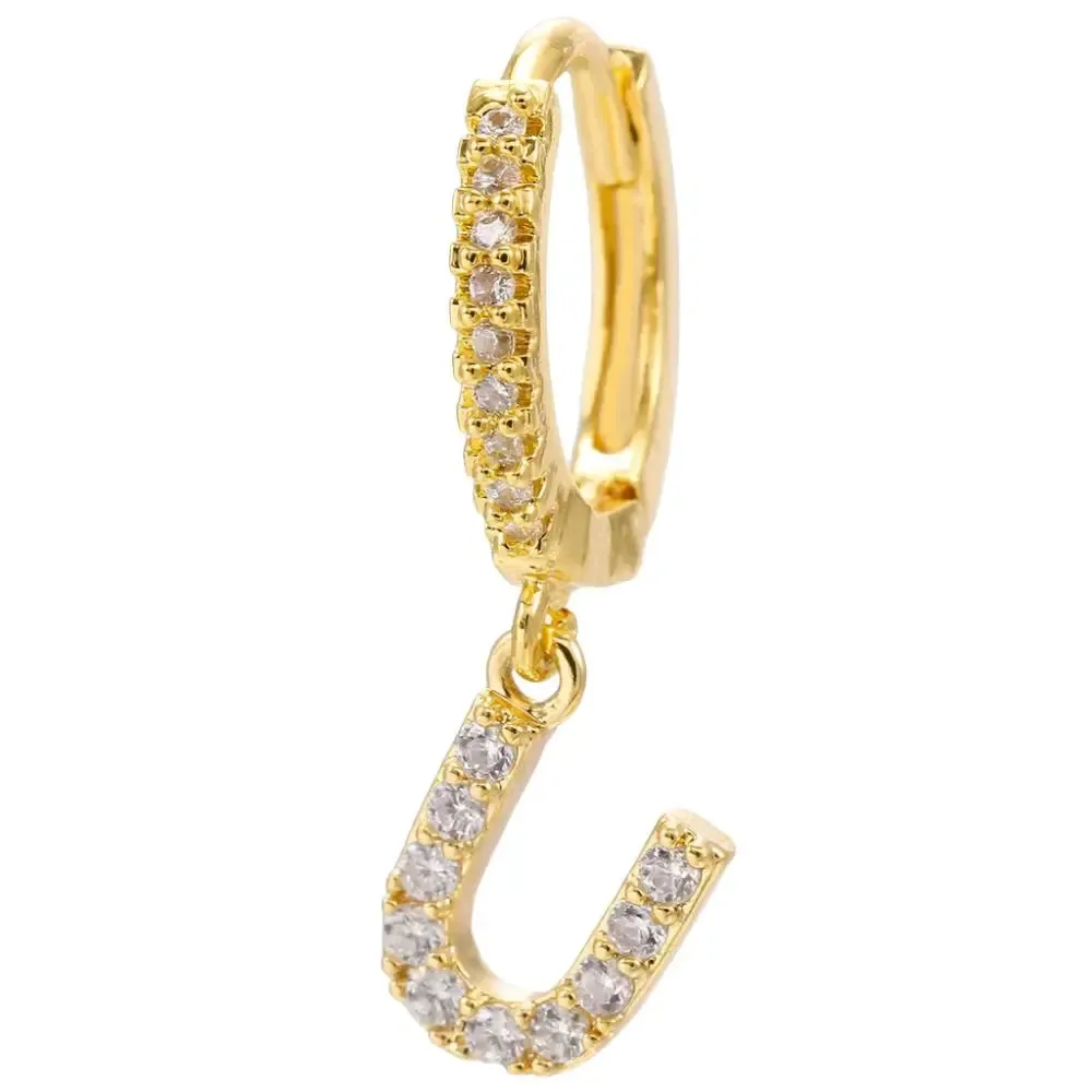 LOVCIA Elegant Letter Earrings: Stylish Fashion Jewelry for Women - Gold Plated