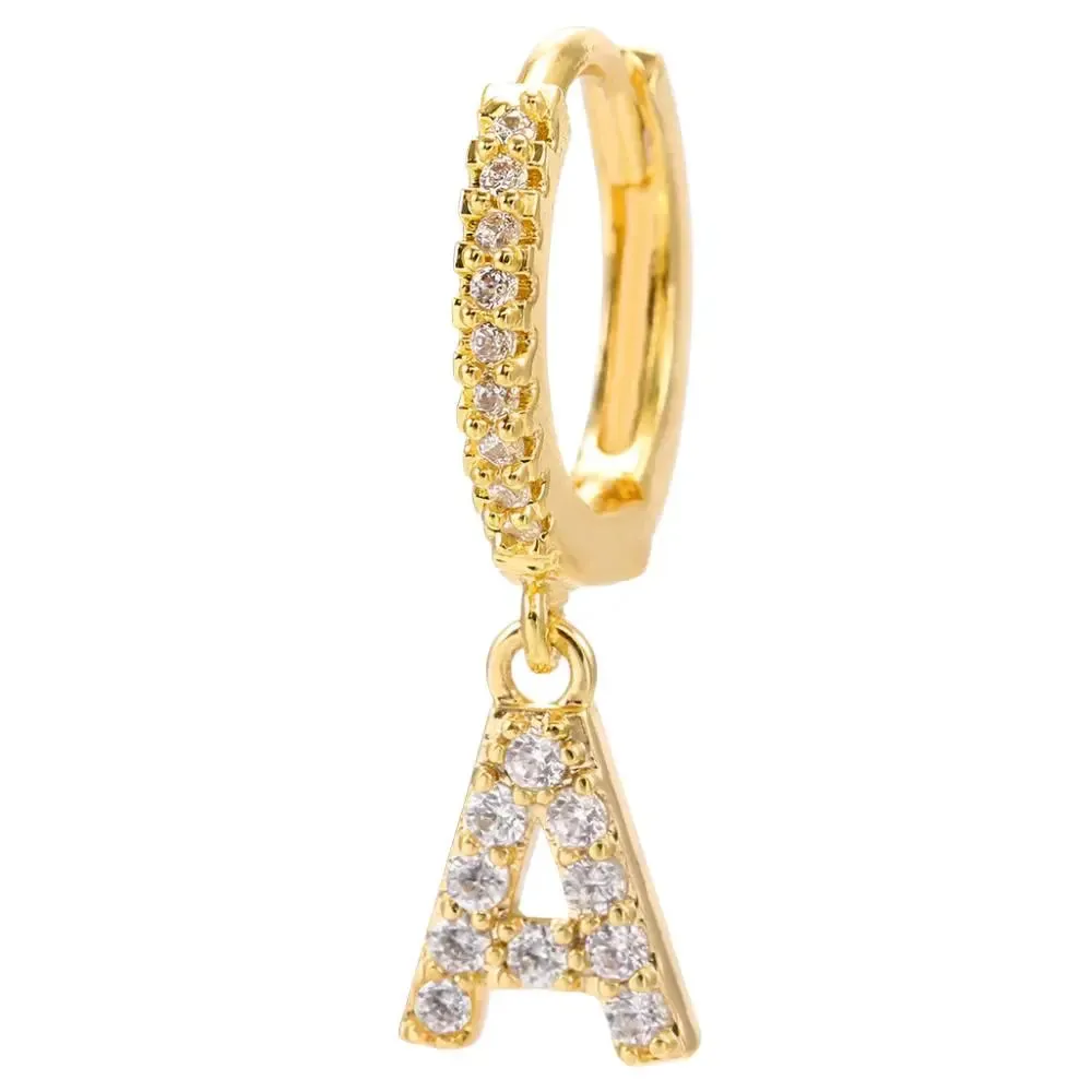 LOVCIA Elegant Letter Earrings: Stylish Fashion Jewelry for Women - Gold Plated